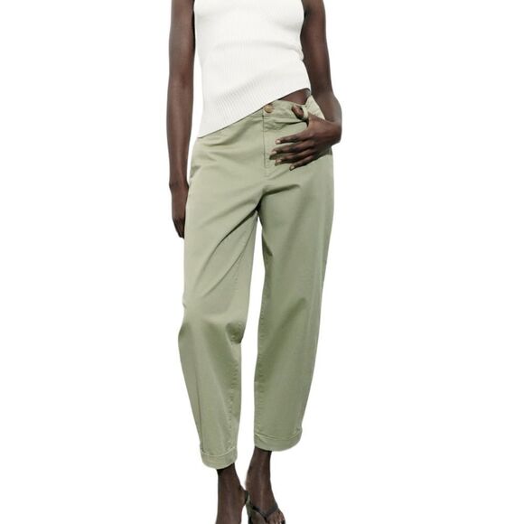 ZARA | Light Khaki | CHINO FIT PANTS - Picture 7 of 9